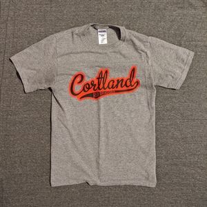 SUNY Cortland grey red dragons graphic tshirt